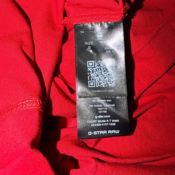 G-Star RAW Front Seam R Tee in Baron Red – Women’s Multiple Sizes (NWT) - Picture 9 of 12